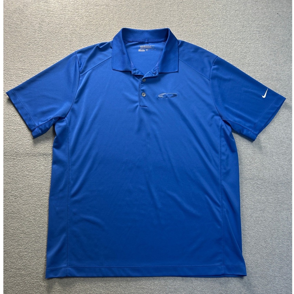 Nike Golf Tour Performance Polo Shirt Mens XL Royal Blue Dri-FIT Performance